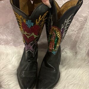 Tony Lama Custom Bejeweled Cowboy Boots